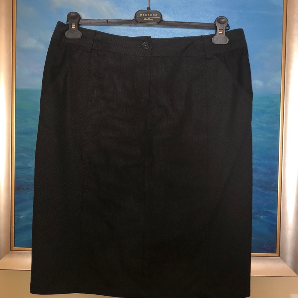 Max&Co Weekend MaxMara Black Cotton skirt sz 12
